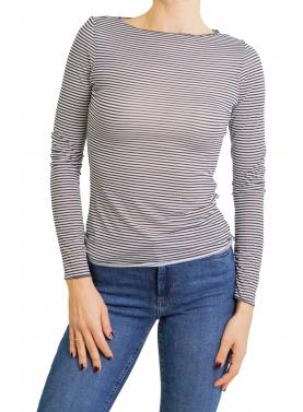 Maglia misto cashmere a righe 